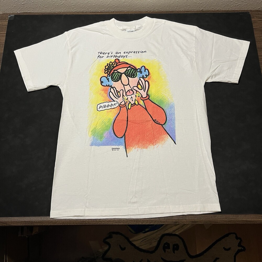 Vintage Hallmark Shirt Maxine Rainbow Grandma Core J Wagner Art 90s Deadstock